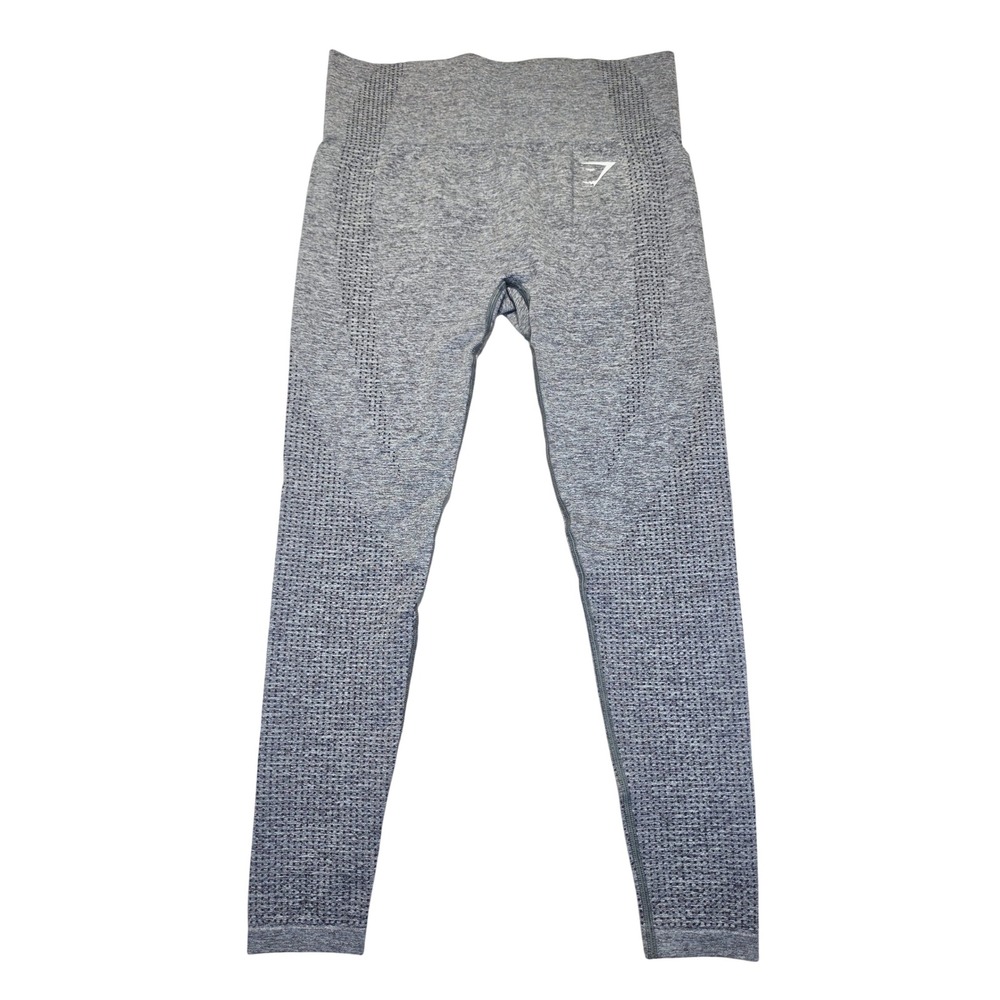 Gymshark Energy Seamless Leggings Grey Marl High Waisted Ankle Tights Size M